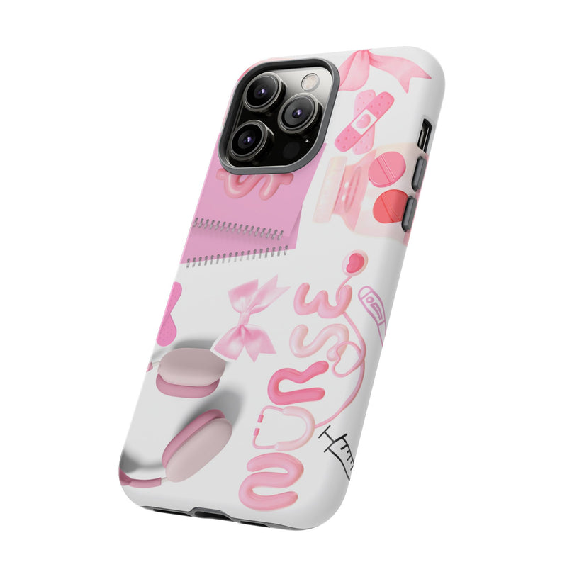 Phone Case - Cute Pink Nurse Design