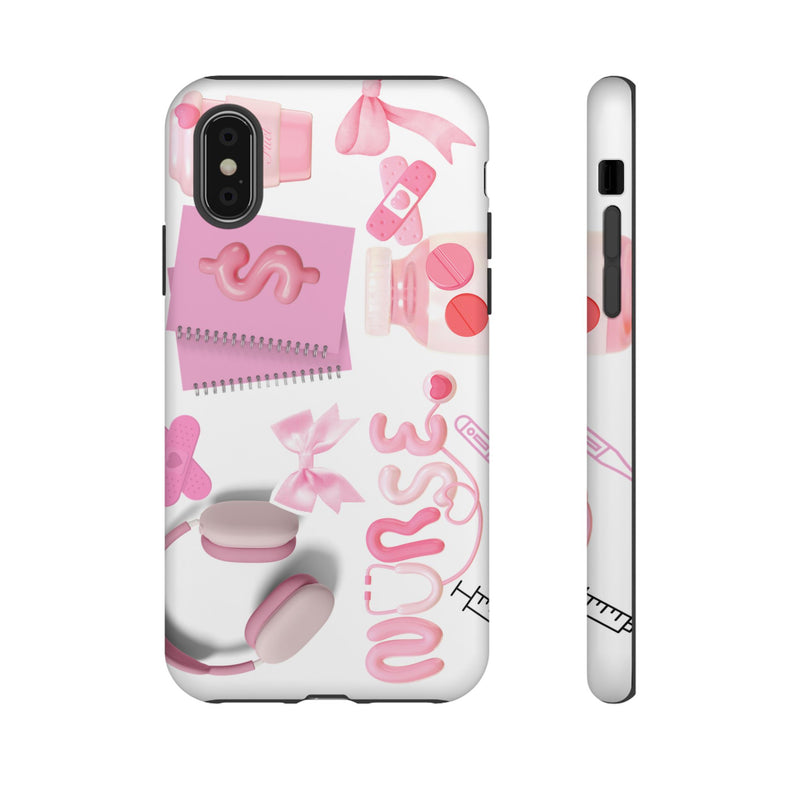 Phone Case - Cute Pink Nurse Design