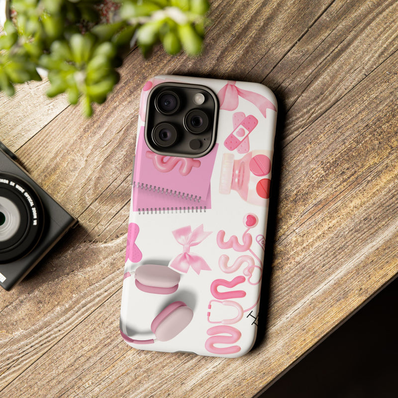 Phone Case - Cute Pink Nurse Design